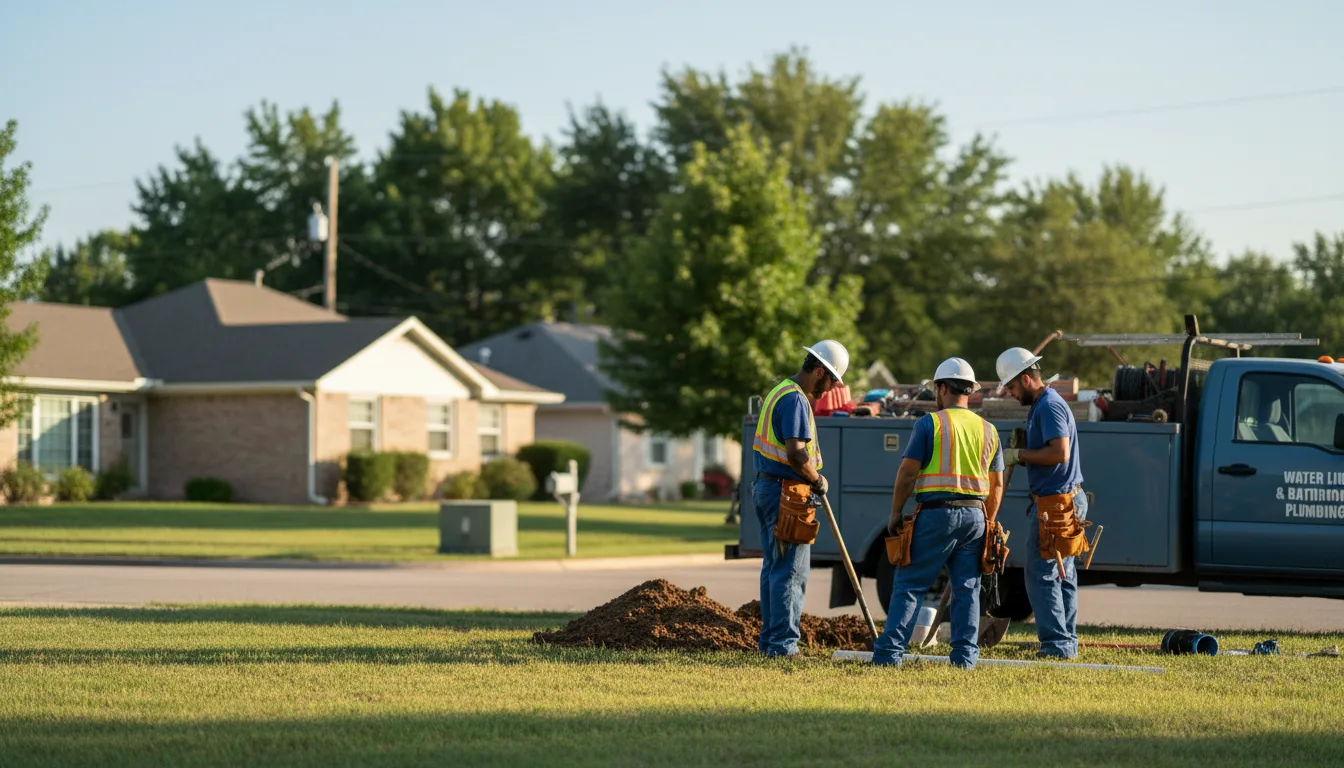Residential water line and bathroom plumbing service in Port Jefferson, OH